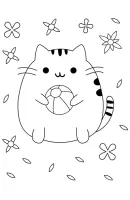 Pusheen kleurplaat 24