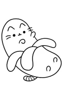 Pusheen kleurplaat 6