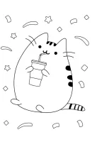 Pusheen kleurplaat 9