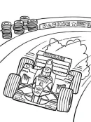 Raceauto kleurplaat 10