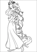 Rapunzel kleurplaat 3