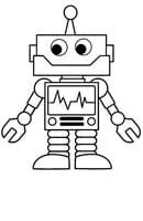 Robot kleurplaat 1