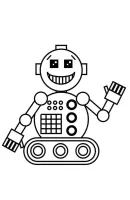Robot kleurplaat 11