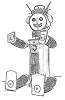 Robot kleurplaat 3