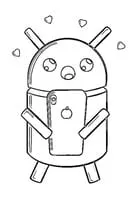 Robot kleurplaat 4