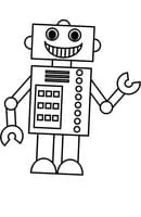 Robot kleurplaat 5