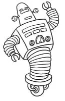 Robot kleurplaat 7