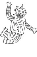 Robot kleurplaat 8