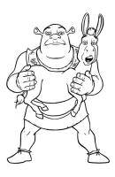 Shrek kleurplaat 7