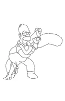 Simpsons kleurplaat 4