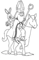 Sinterklaas kleurplaat 9