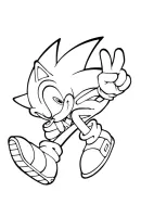 Sonic kleurplaat 16
