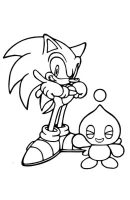Sonic kleurplaat 9