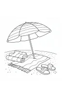 Strand kleurplaat 5