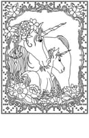 Unicorn kleurplaat 2