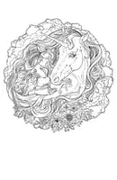 Unicorn kleurplaat 3