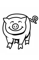 Varkens kleurplaat 8