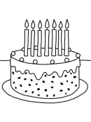 Verjaardagstaart kleurplaat 10