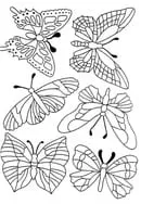 Vlinders kleurplaat 18