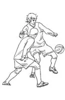 Voetbal kleurplaat 4