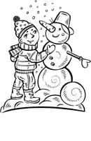 Winter kleurplaat 4