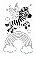 Zebra kleurplaat 1