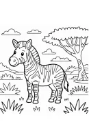 Zebra kleurplaat 11