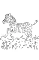 Zebra kleurplaat 13