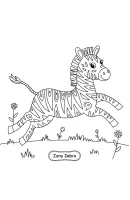 Zebra kleurplaat 14