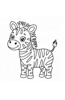 Zebra kleurplaat 15