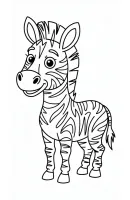 Zebra kleurplaat 16