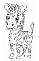 Zebra kleurplaat 17