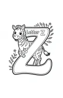 Zebra kleurplaat 2