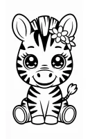 Zebra kleurplaat 21