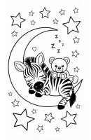 Zebra kleurplaat 3