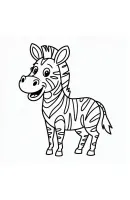 Zebra kleurplaat 4