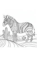 Zebra kleurplaat 5