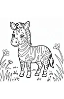 Zebra kleurplaat 6