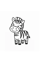 Zebra kleurplaat 7