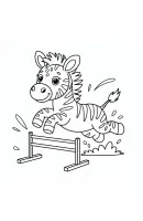 Zebra kleurplaat 9