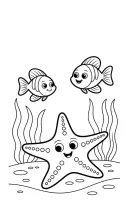 Zeester kleurplaat 3