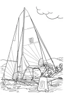 Zeilen kleurplaat 1