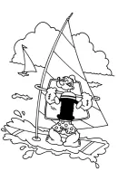Zeilen kleurplaat 7