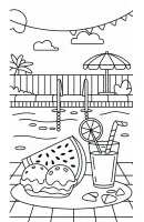 Zwembad kleurplaat 10