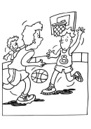 basketbal kleurplaat 16