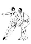 basketbal kleurplaat 4