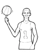 basketbal kleurplaat 7