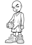 basketbal kleurplaat 9