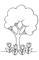 bomen kleurplaat 3