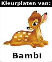 Bambi kleurplaten